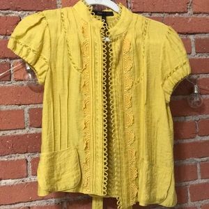 Mustard Yellow BCBGMaxAzria top